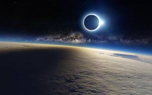 4k Earth With Solar Eclipse 4k earth wallpaper