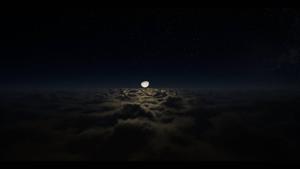 4K Laptop Moon Above Clouds 4k laptop wallpaper