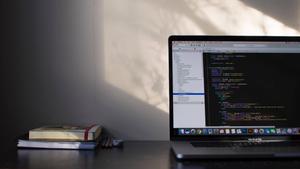 4K Laptop Programming Screen