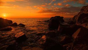 4K Laptop Sunset Waves 4k laptop wallpaper