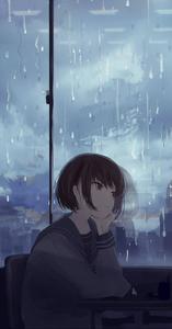 4K Phone Background Anime Girl By Window 4k phone wallpaper