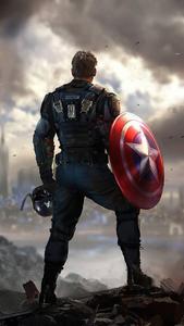 4K Phone Background Captain America Back 4k phone wallpaper