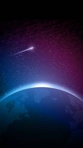 4K Phone Background Shooting Star Over Earth 4k phone wallpaper