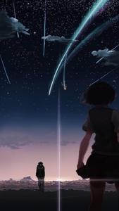 4K Phone Background Taki And Mitsuha Under Tiamat 4k phone wallpaper