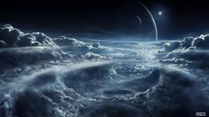 4K Space And Thick Clouds  Wallpaper