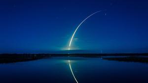 4k Space Falcon 9 Rocket  Wallpaper