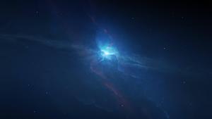 4K Space Luminescent Blue Light  Wallpaper