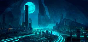 4K Ultra HD Dark Teal Highway 4k ultra hd dark wallpaper