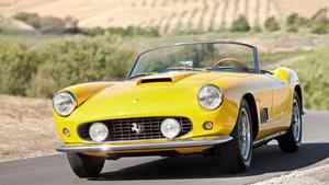4K Vintage Yellow Car Near Fields Wallpaper