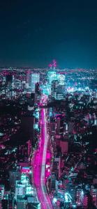 8K iPhone City Lights In Purple 8k iphone wallpaper