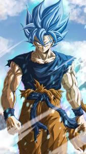 8K iPhone Goku With Blue Hair 8k iphone wallpaper
