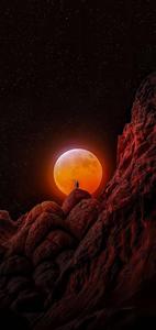 8K iPhone Man Against A Moonlit Night 8k iphone wallpaper
