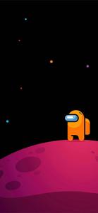 8K iPhone Orange Among Us Character 8k iphone wallpaper