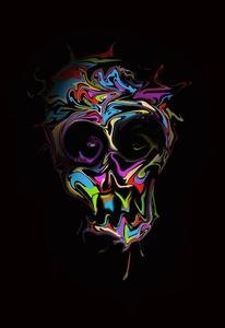 8K iPhone Trippy Skull 8k iphone wallpaper