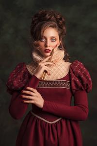8K iPhone Vintage Lady In Red 8k iphone wallpaper