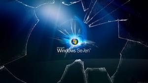 _ A Cracked Windows 7 Screen_ windows 7 wallpaper