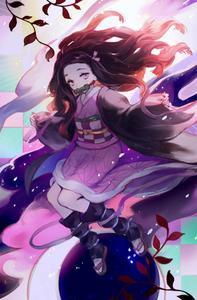 _ Nezuko feeling the breezes of the wind _ nezuko wallpaper