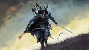 A battle-ready Samurai warrior march across frozen terrain samurai wallpaper