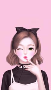 A beaming, beautiful girl cartoon character proudly displaying her artwork. beautiful girl cartoon wallpaper