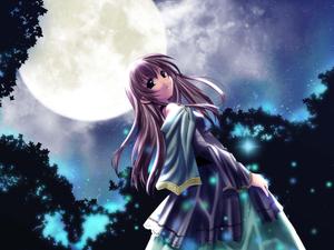 A beautiful Anime Girl looking into the new day anime girl wallpaper