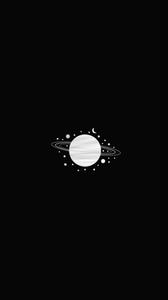 A beautiful black and white image of a mysterious planet illuminated by a distant sun black aesthetic wallpaper