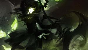 A beautiful dark anime girl with bright red hair, deep and mysterious eyes. dark anime girl wallpaper