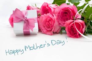 A beautiful presentation of pink roses and gift, just the perfect Mother's Day surprise mothers day wallpaper