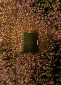 A Bird's Eye View of a Football Field on a Sunny Day football wallpaper