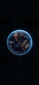 A bird's eye view of the Earth viewed from an Iphone. iphone earth wallpaper