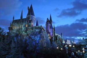 A birds-eye view of the iconic Hogwarts castle hogwarts wallpaper