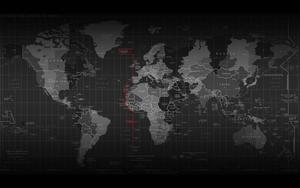 A Black and Gray Timezone World Map world map wallpaper