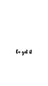 a black and white photo of a woman with the words get it white aesthetic wallpaper