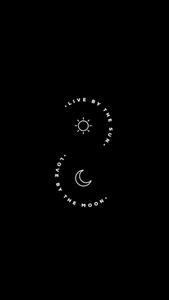 a black background with a sun and moon cool iphone lock screen wallpaper