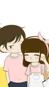 A blossoming romance anime couple wallpaper