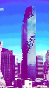 A Blue Aesthetic of Modern Buildings in a Cityscape aesthetic wallpaper