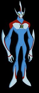 a blue and white cartoon character with a red and white outfit ben 10 wallpaper