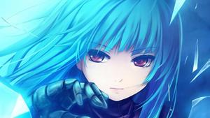 A Blue-haired Anime Girl Dreaming anime girl wallpaper