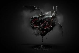 A Broken Heart in Darkness broken heart black wallpaper