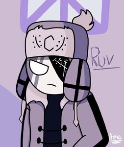 a cartoon character wearing a hat and a scarf fnf wallpaper
