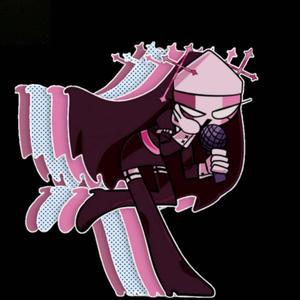 a cartoon character with a microphone fnf wallpaper