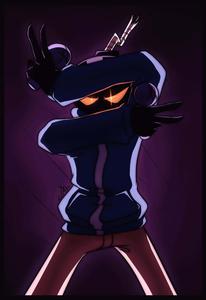 a cartoon character with his hands up in the air fnf wallpaper