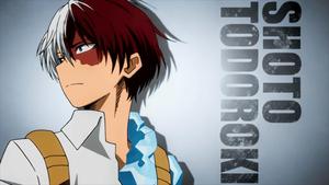 a character with a white shirt and red hair my hero academia wallpaper