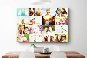 a collage of photos hanging on a wall aesthetic collage wallpaper