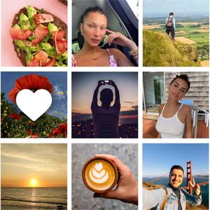 a collage of photos with a woman, a man, and a woman instagram wallpaper