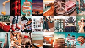 a collage of photos with different images aesthetic collage wallpaper