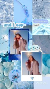 a collage of pictures with a girl and a blue background olivia rodrigo aesthetic wallpaper