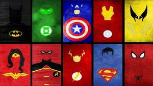 A Collection of Superhero Logos superhero wallpaper