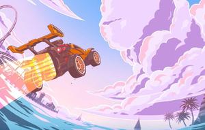 A colorful race in Rocket League rocket league wallpaper