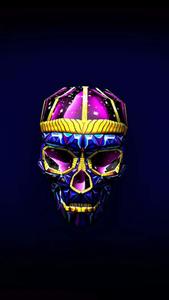 a colorful skull with a crown on it cool iphone lock screen wallpaper