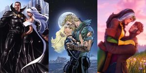 a comic book cover with a couple kissing superhero wallpaper